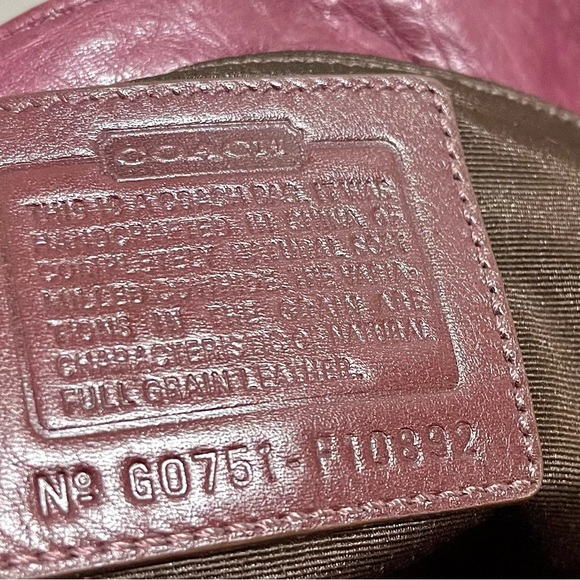 Coach Chelsea G0751-F10892 burgundy pebble grain leather bag - Picture 5 of 15